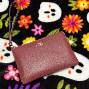 Coach Burgundy Wristlet